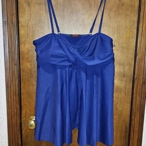 Adome Swimwear Top Blue Size XL Top Only Ladies/Women's/Womans Adjustable Straps